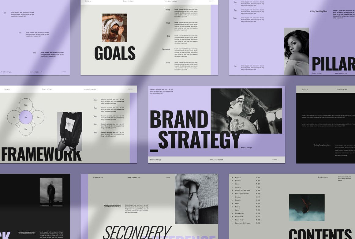 品牌战略展示PPT模版 (PPTX)