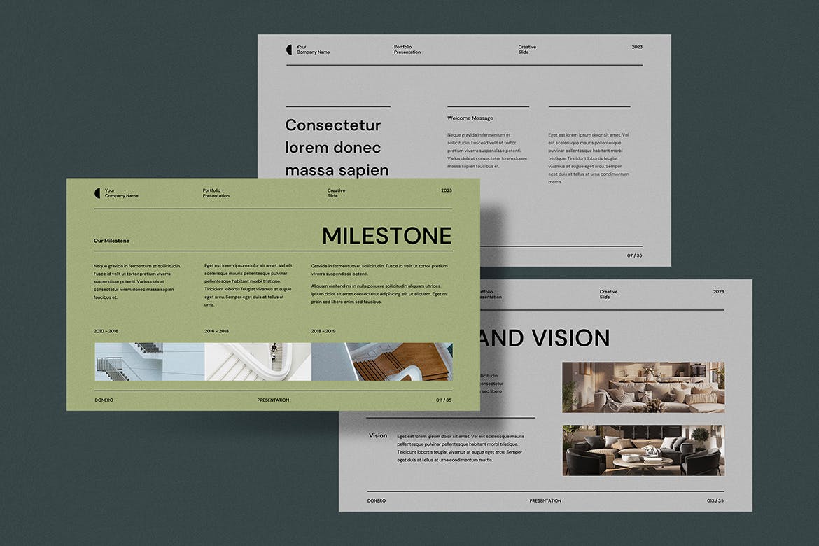 极简主义和现代风格品牌PPT模版 (PPT,PPTX)