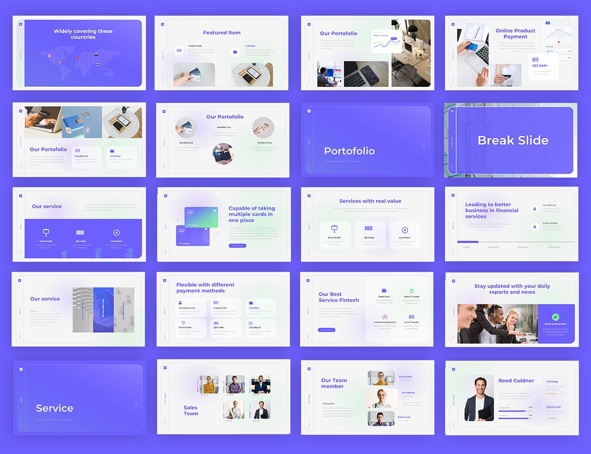 金融科技行业PPT模版 (PPTX,PPT)