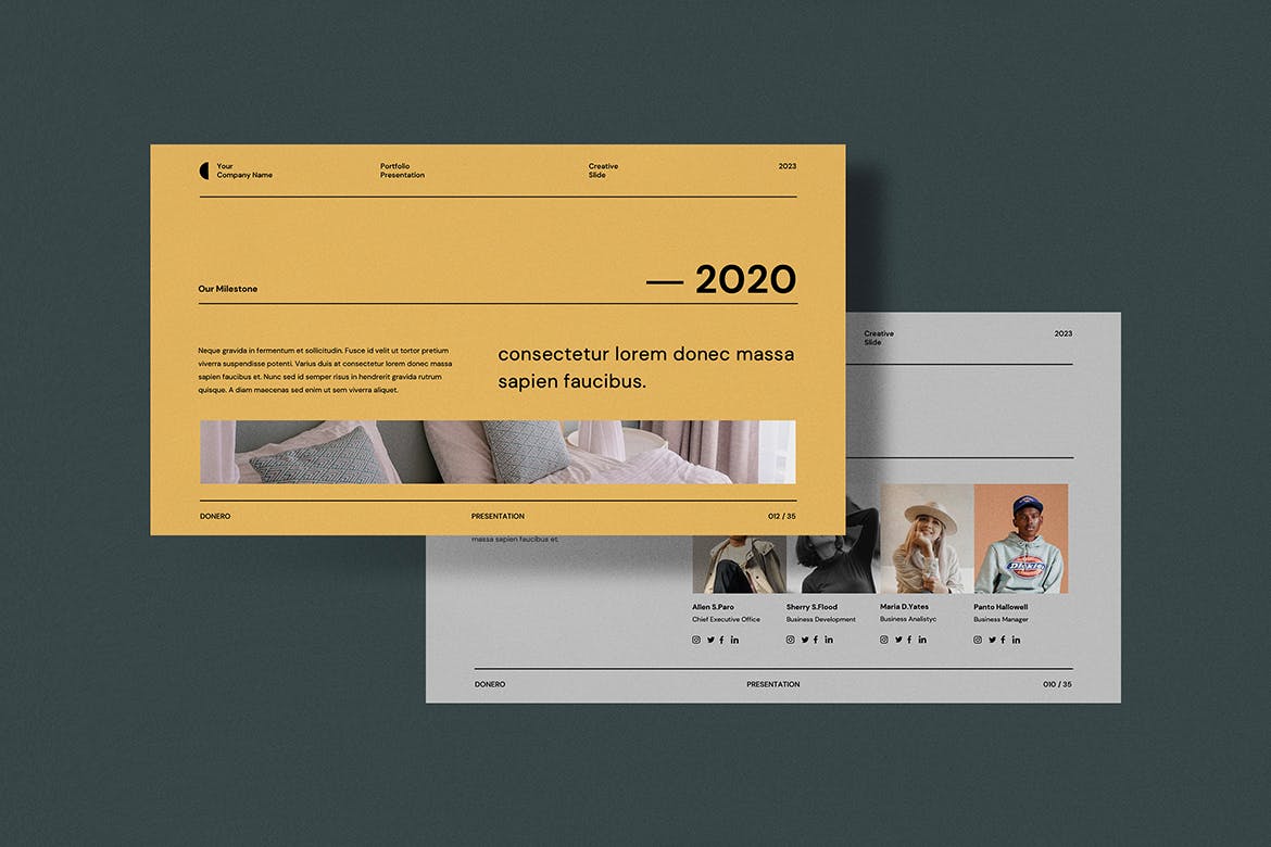 极简主义和现代风格品牌PPT模版 (PPT,PPTX)