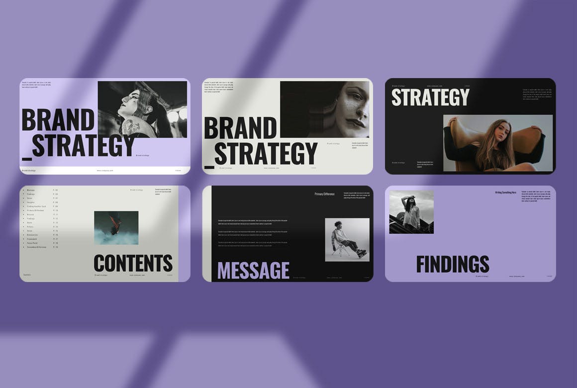 品牌战略展示PPT模版 (PPTX)