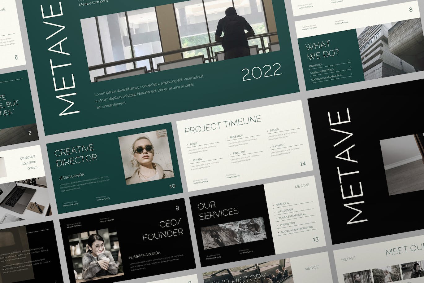 超现代和独特的设计的PPT模版 (PPTX)