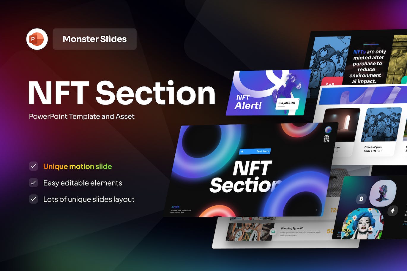 NFT产品项目介绍PPT模版 (PPTX)