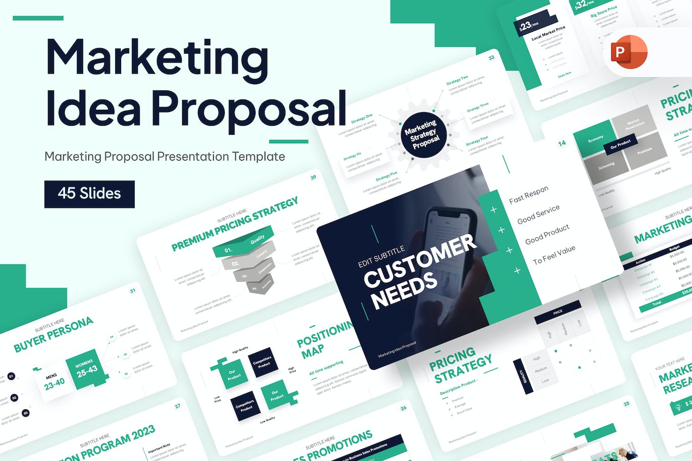 营销理念建议书ppt模板 (PPTX)