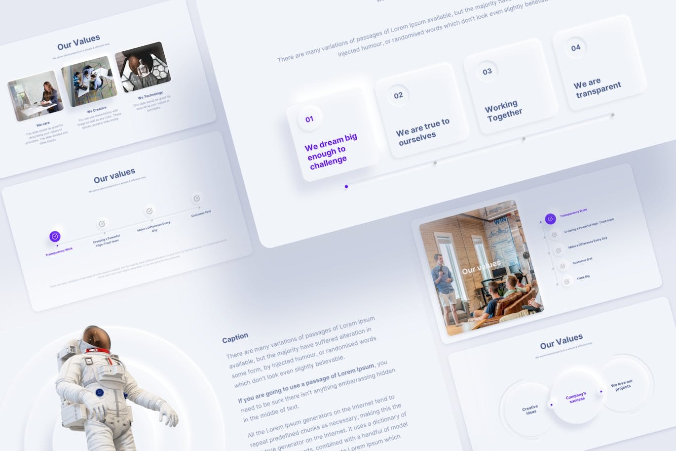 新拟态风拟物化风格数据展示ppt模板 (PPTX)