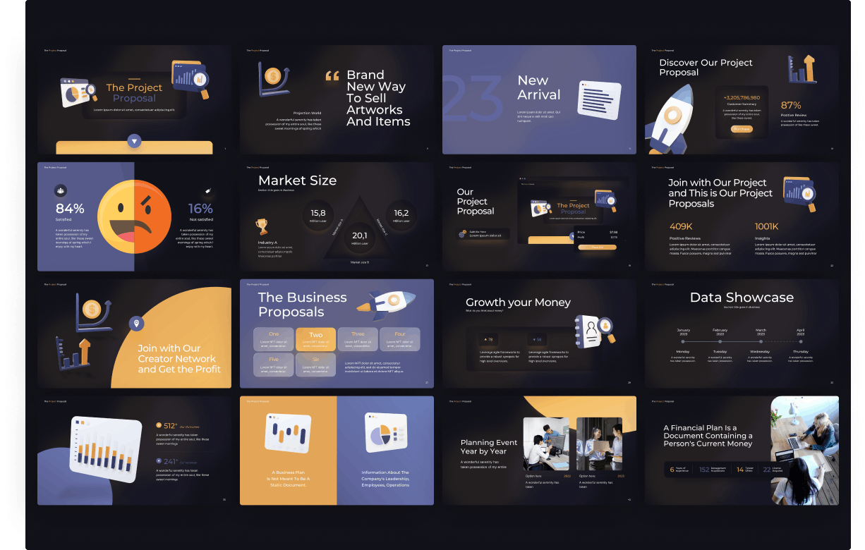 项目建议书PPT模版 (PPTX)