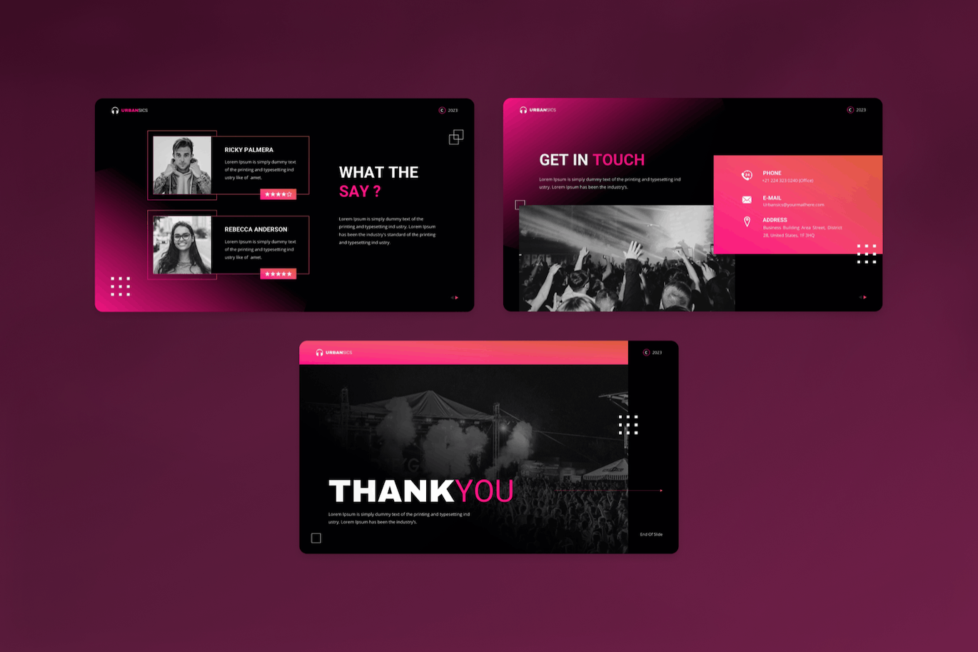 音乐活动介绍&宣传PPT模版 (PPTX)