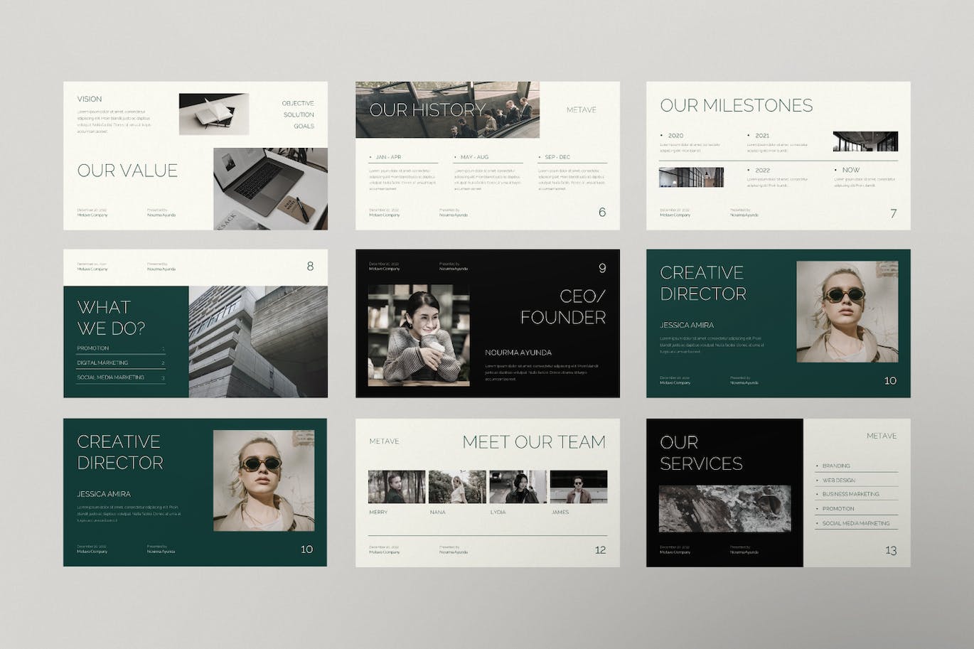 超现代和独特的设计的PPT模版 (PPTX)