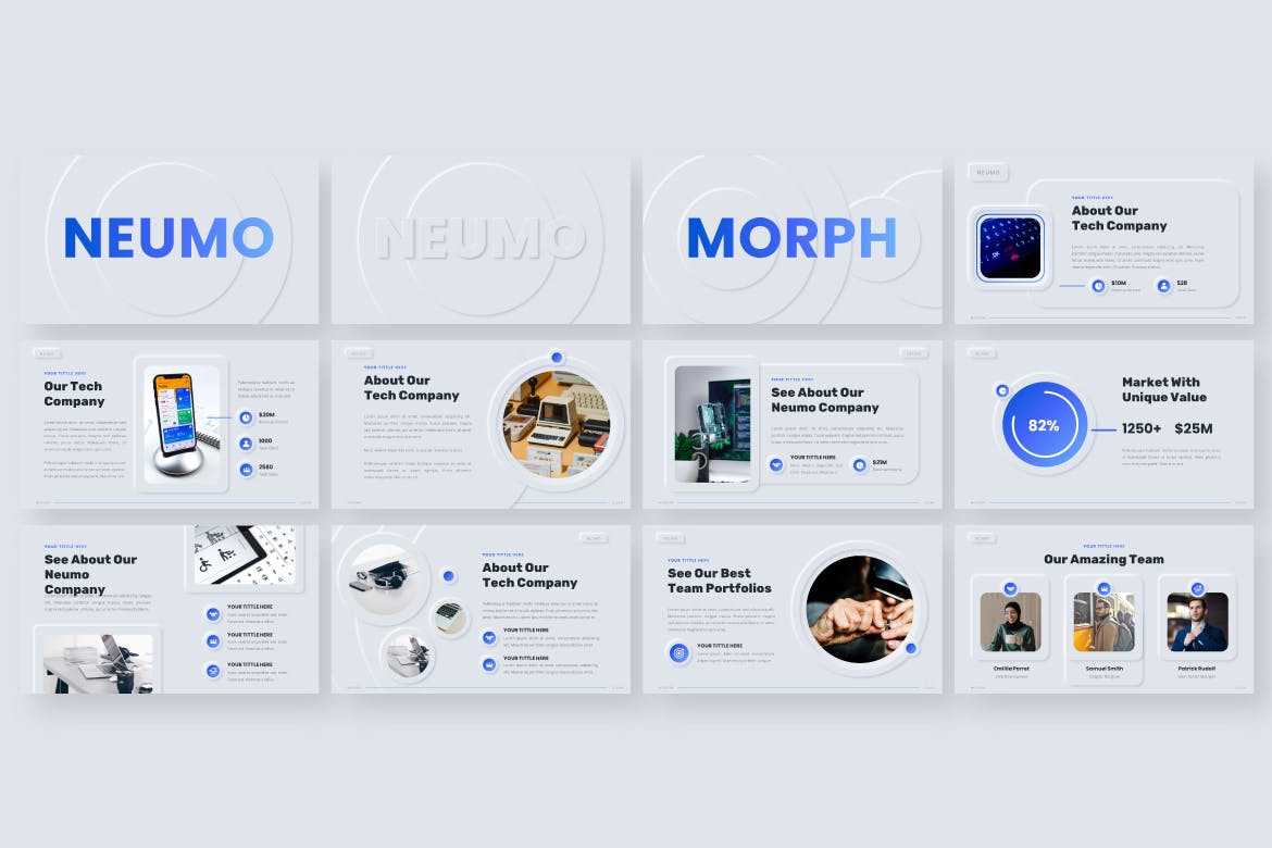 极简主义新拟态商业计划书PPT模版 (PPT,PPTX)