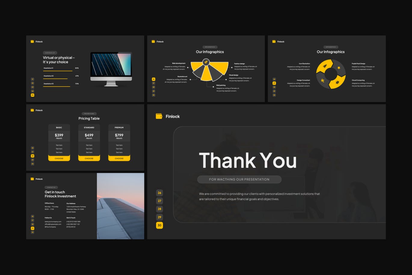 金融投资介绍 PPT模版 (PPTX)