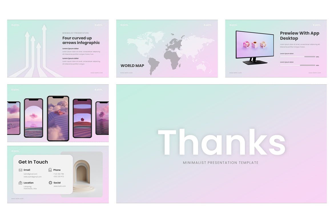 紫色梦幻超现代和独特的设计PPT模版 (PPT,PPTX)