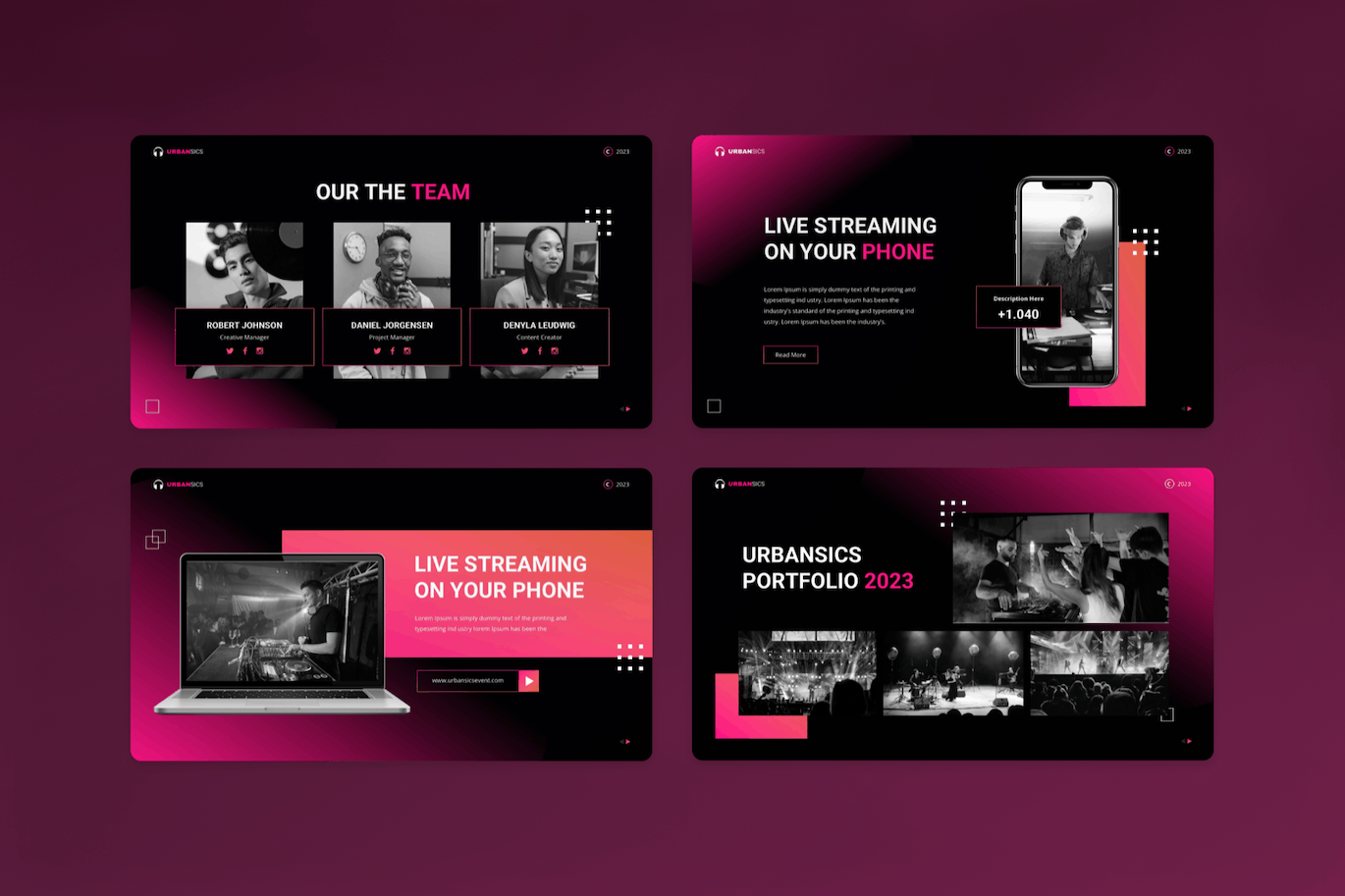 音乐活动介绍&宣传PPT模版 (PPTX)