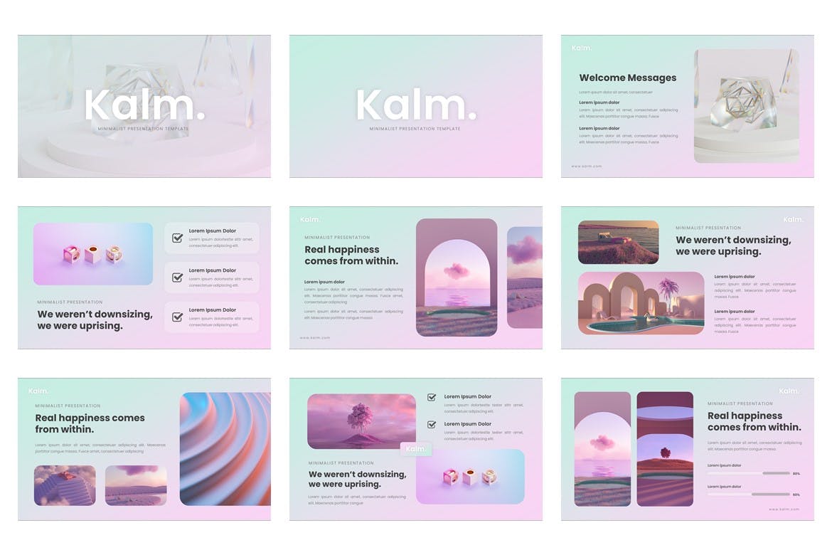 紫色梦幻超现代和独特的设计PPT模版 (PPT,PPTX)