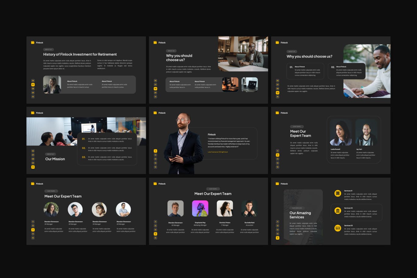 金融投资介绍 PPT模版 (PPTX)