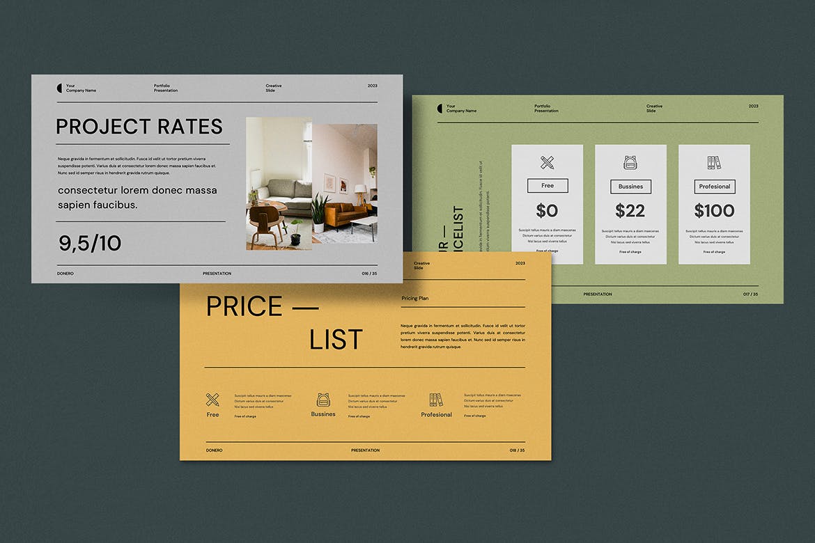 极简主义和现代风格品牌PPT模版 (PPT,PPTX)