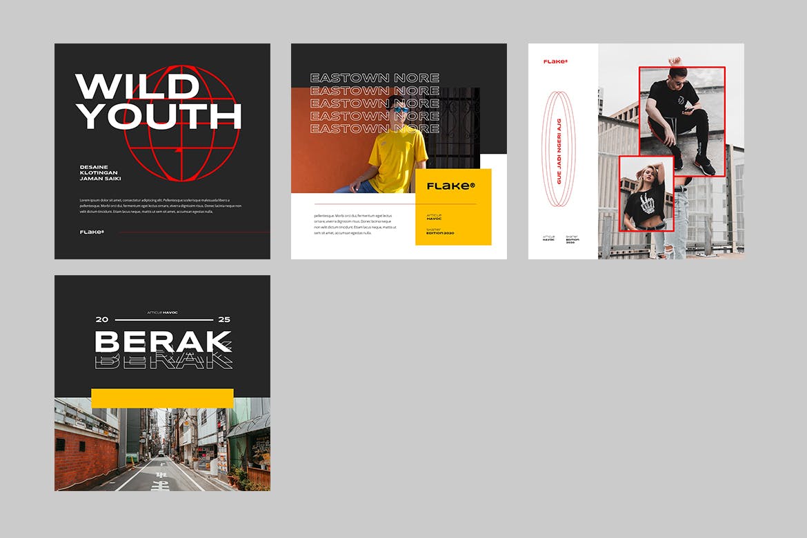 时尚的手机社交竖版PPT模板（PPTX）