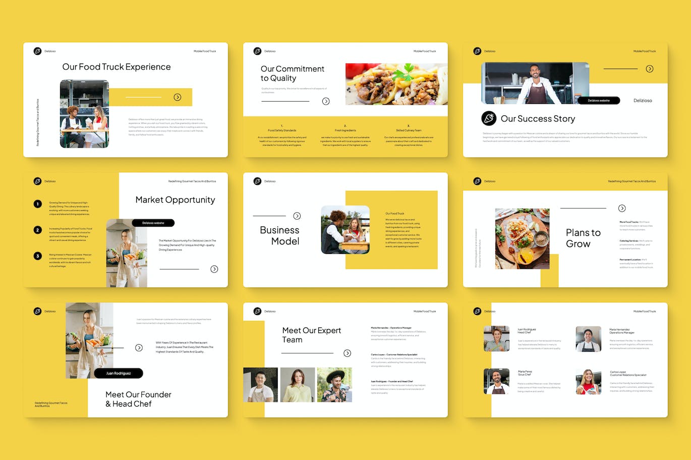 美食演讲幻灯片PPT模版 (PPTX)