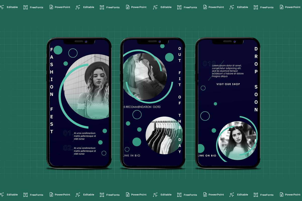 深蓝色竖版PPT模板下载 [PPTX]