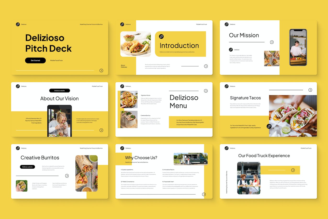 美食演讲幻灯片PPT模版 (PPTX)