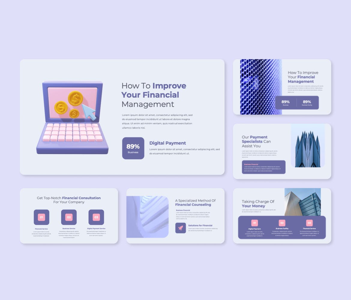 数字金融演示PPT模版 (PPTX)
