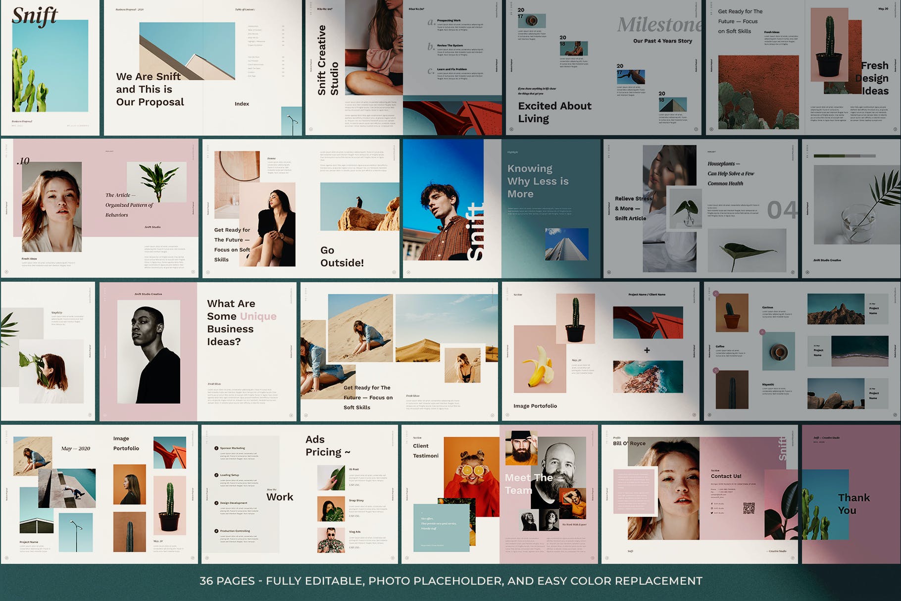 竖版时尚的PPT模板下载（PPTX）