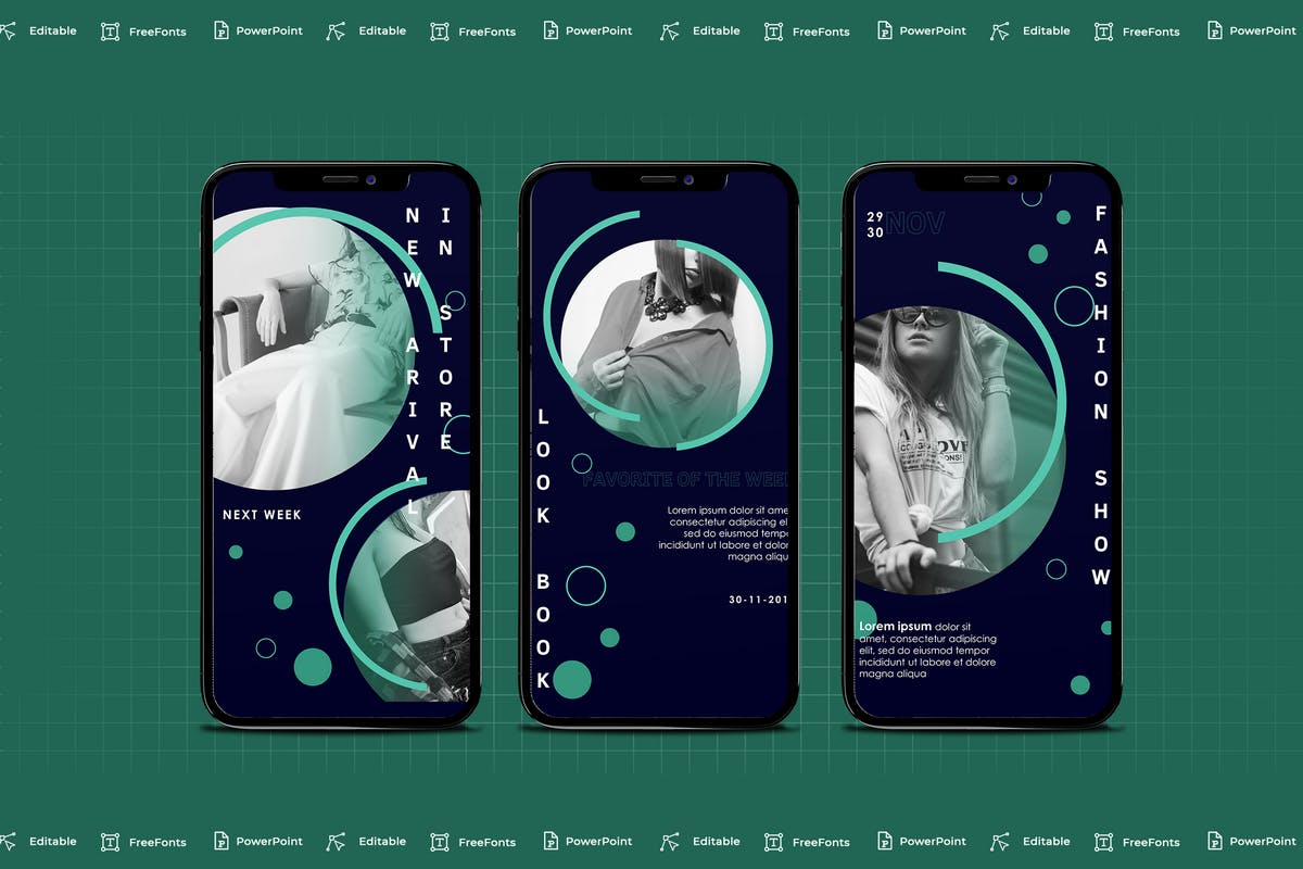 深蓝色竖版PPT模板下载 [PPTX]