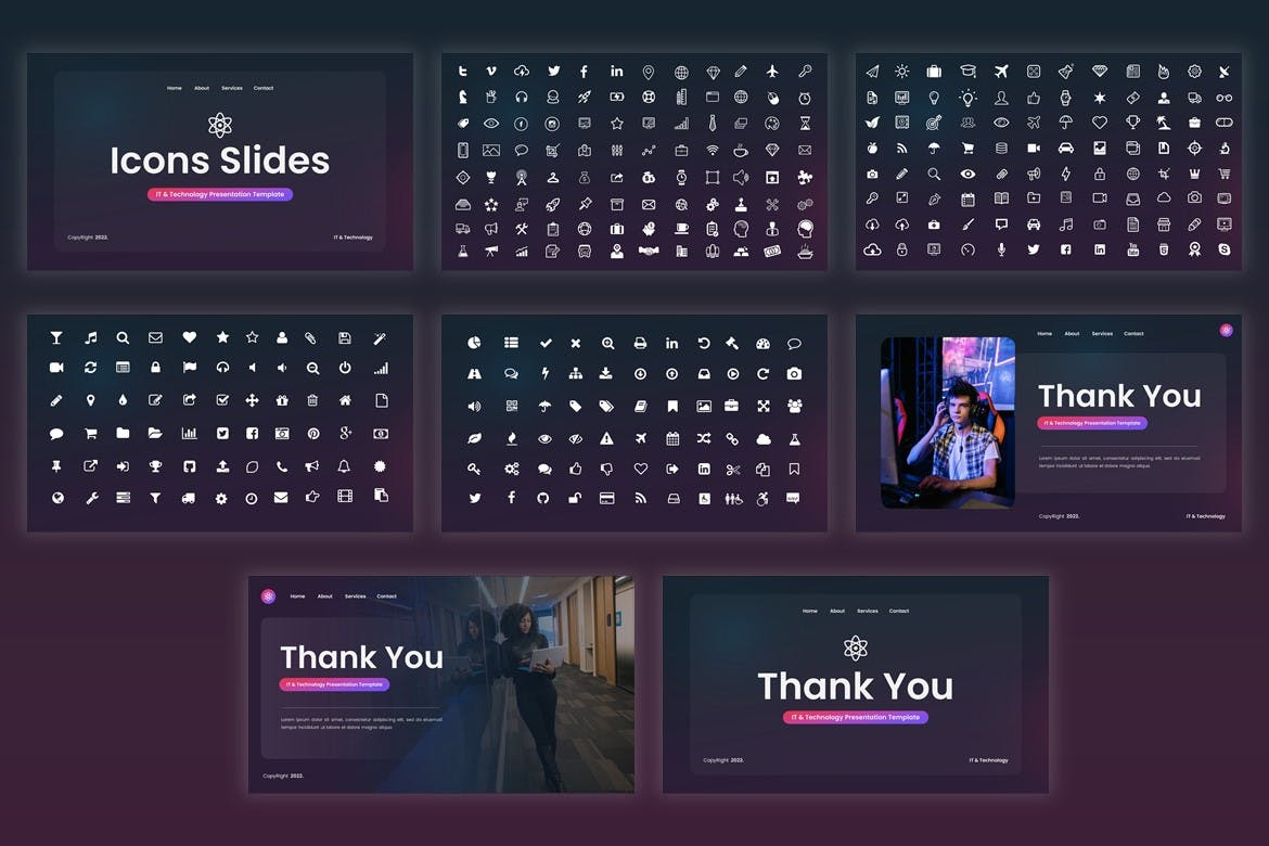科技IT与技术PPT模板 (PPT,PPTX)