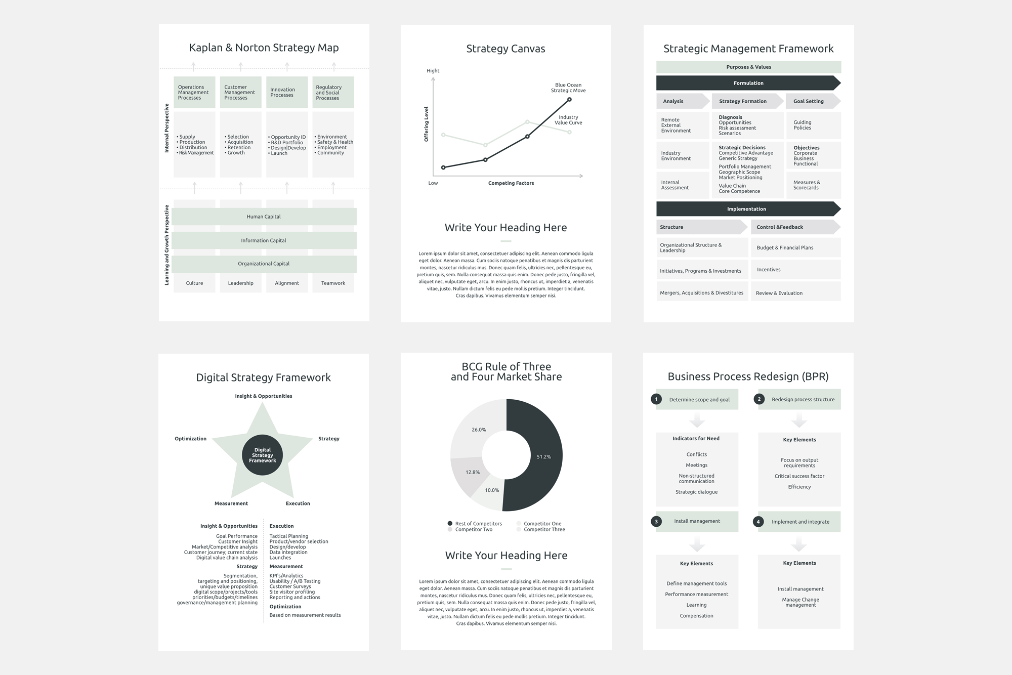 极简风竖版商业策略PPT模板 (PPTX)