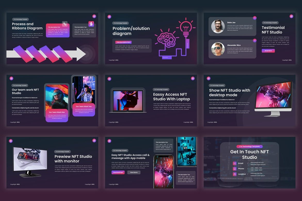 科技IT与技术PPT模板 (PPT,PPTX)