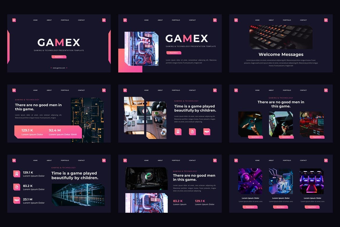 游戏和技术PPT模版 (PPT,PPTX)