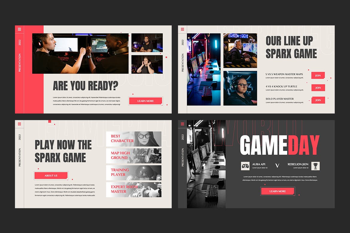 电子竞技和游戏ppt模板 (PPTX)