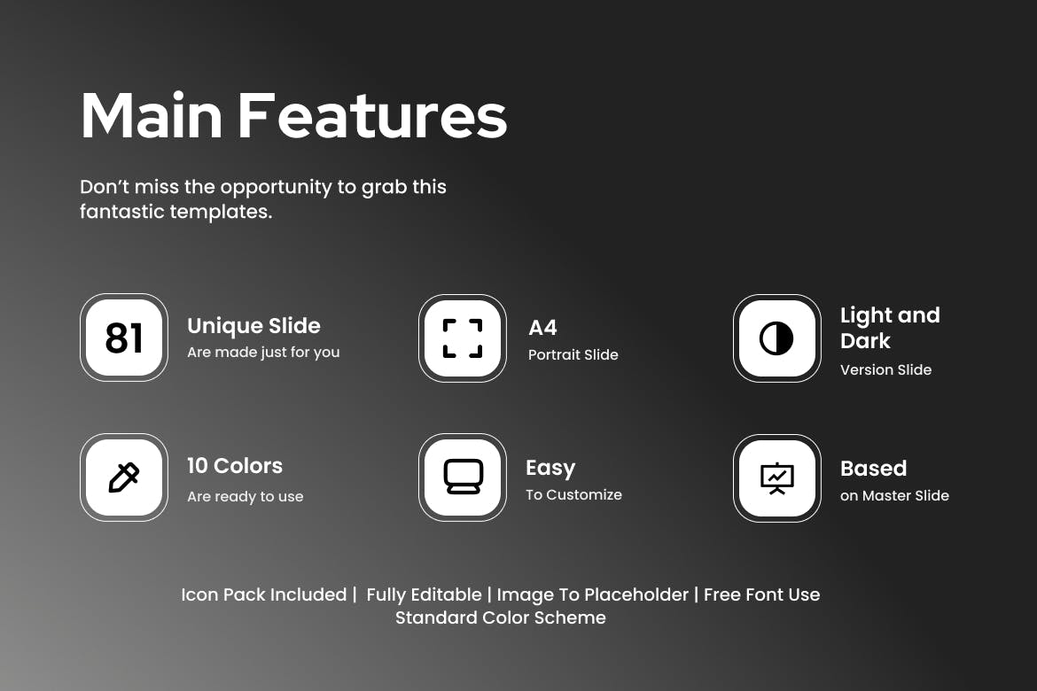 极简主义肖像竖版PPT模版 (PPTX)