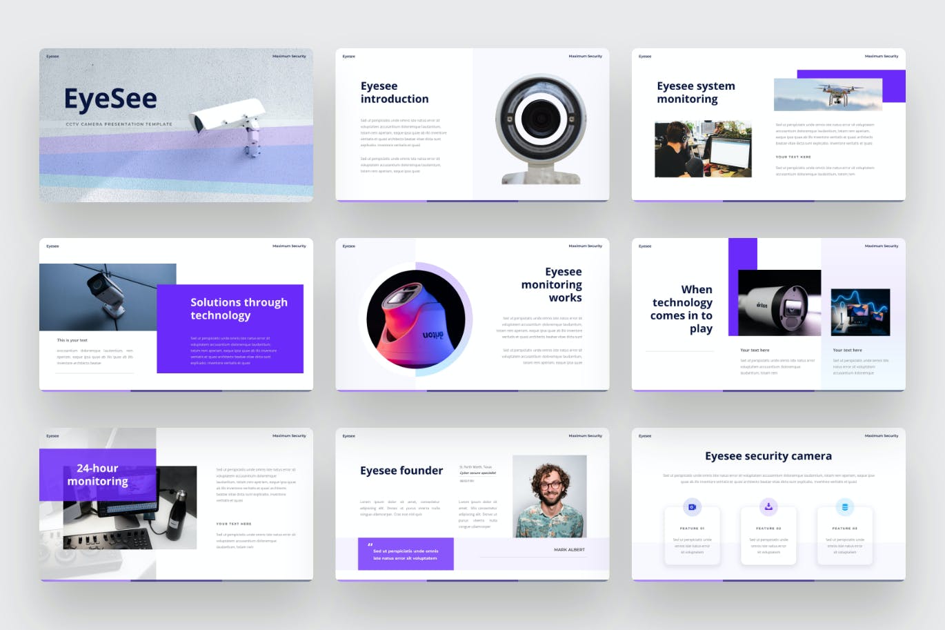 监控产品 PPT模板 (PPTX)