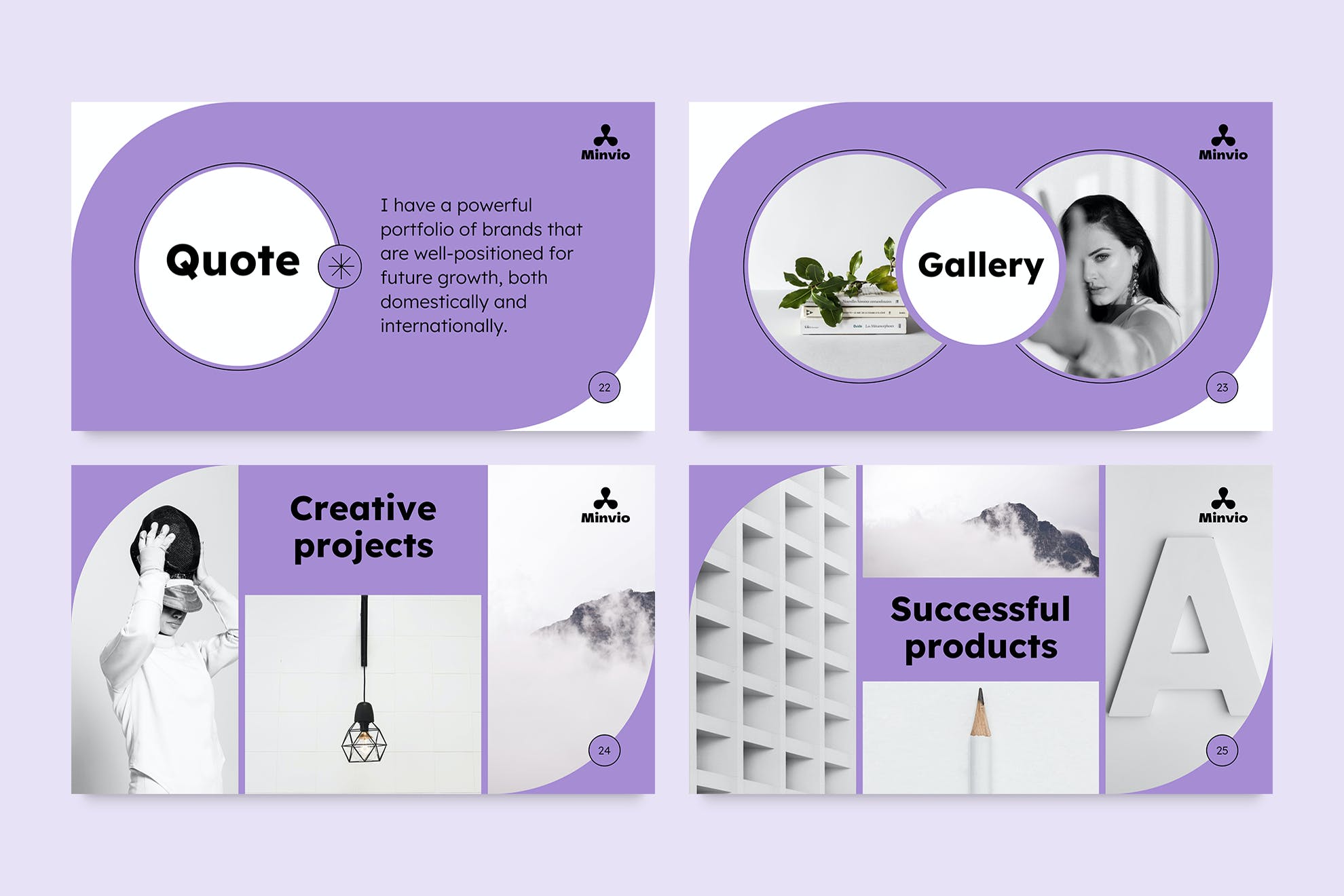 作品集PowerPoint演示模板(PPTX)