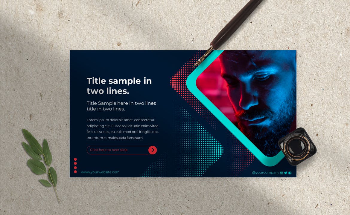 时尚的Powerpoint和Google幻灯片模板(PPTX,PDF)