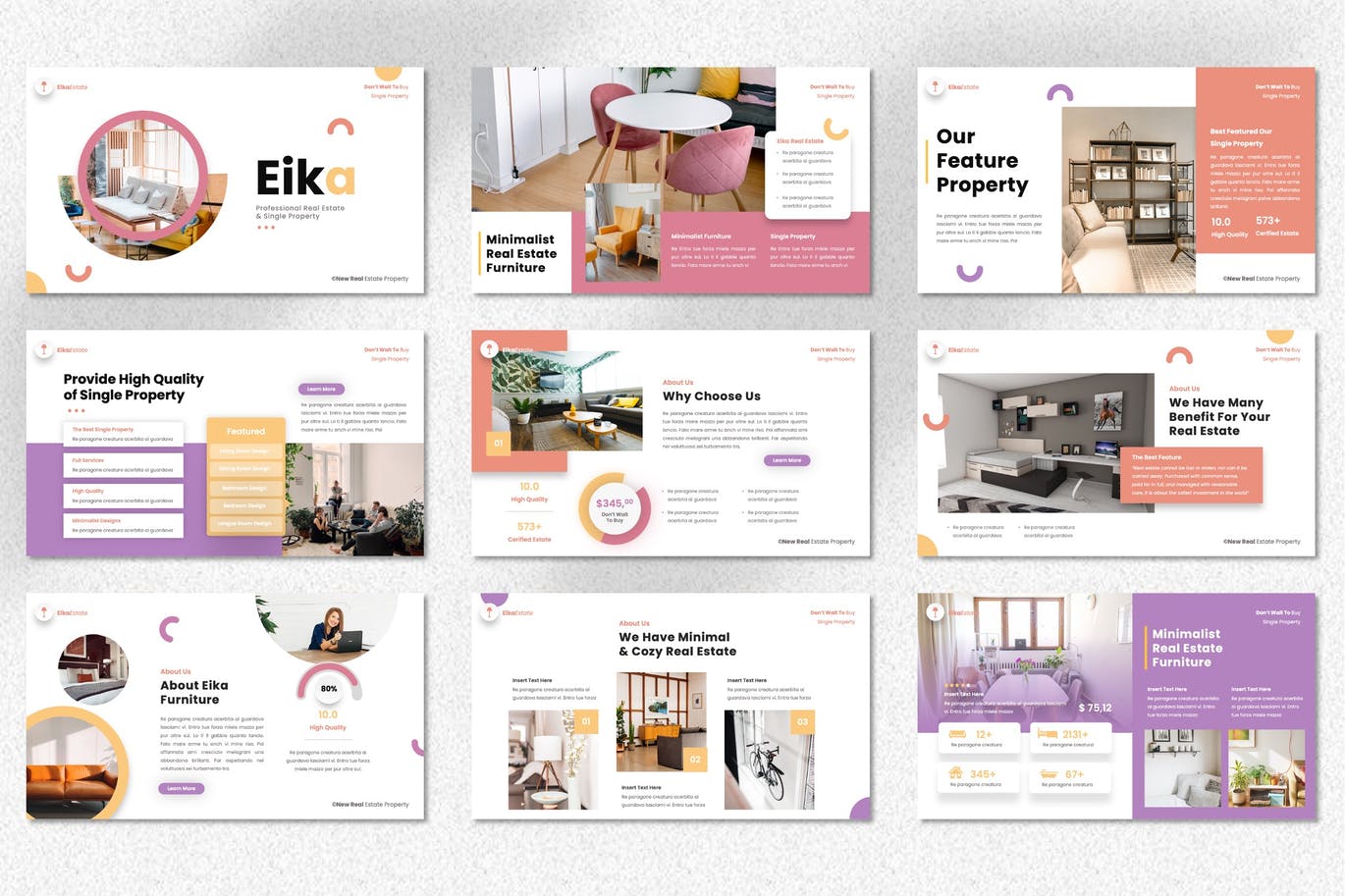 Eika – 现代房地产ppt模板 (PPTX)