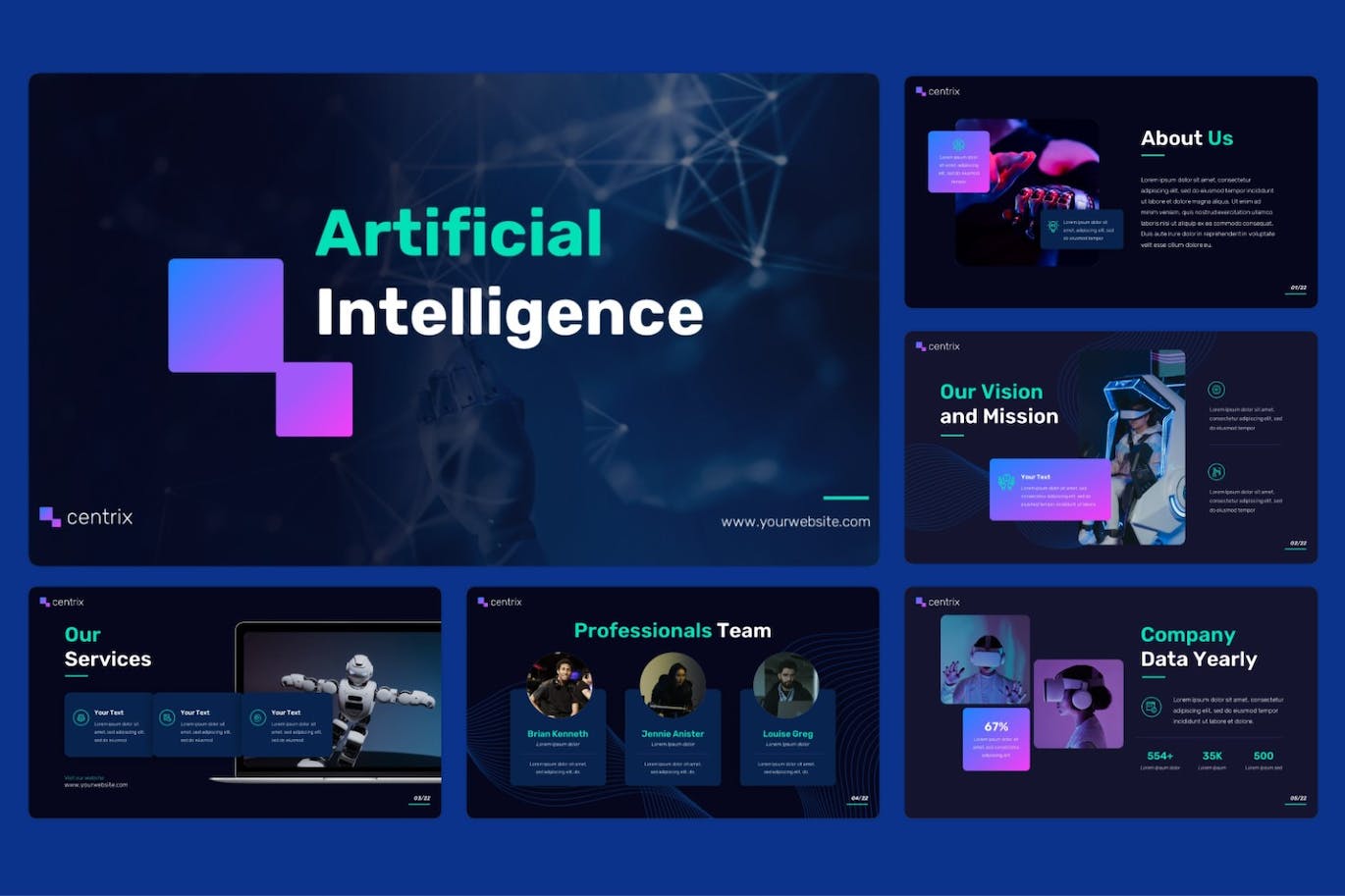 人工智能-PPT模板 (PPTX)