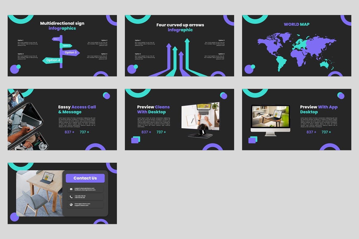 简约创意数据演示ppt模板 (PPT,PPTX)