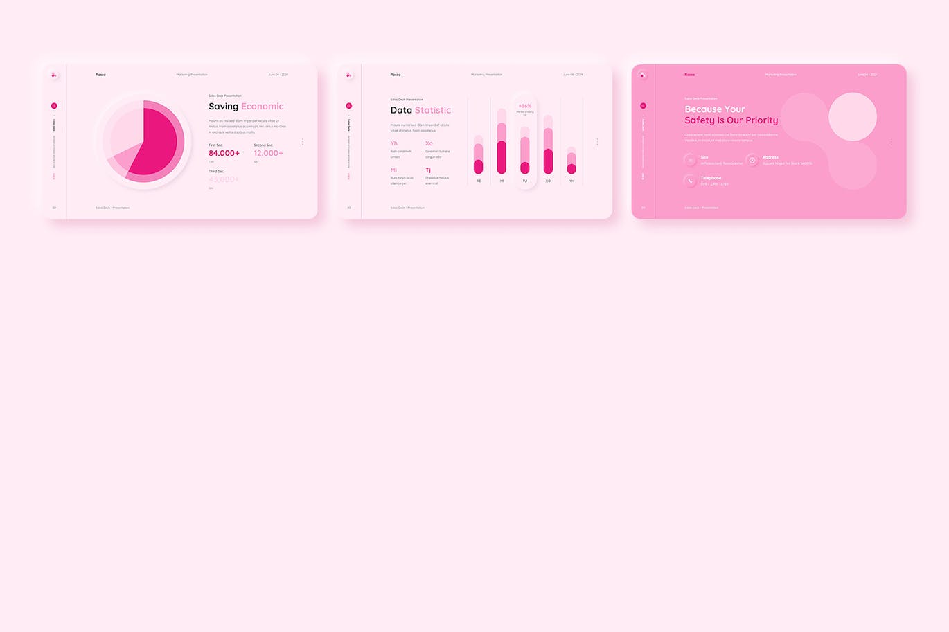 时尚的销售平台PPT模版（PPTX）