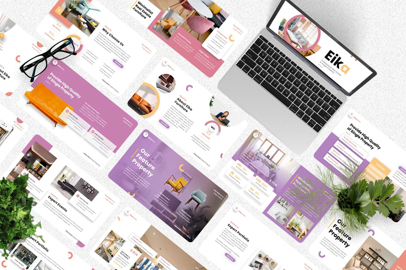 Eika – 现代房地产ppt模板 (PPTX)