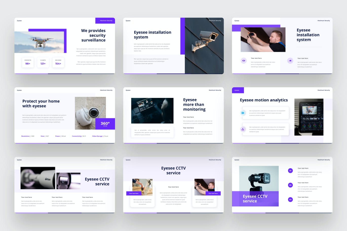 监控产品 PPT模板 (PPTX)