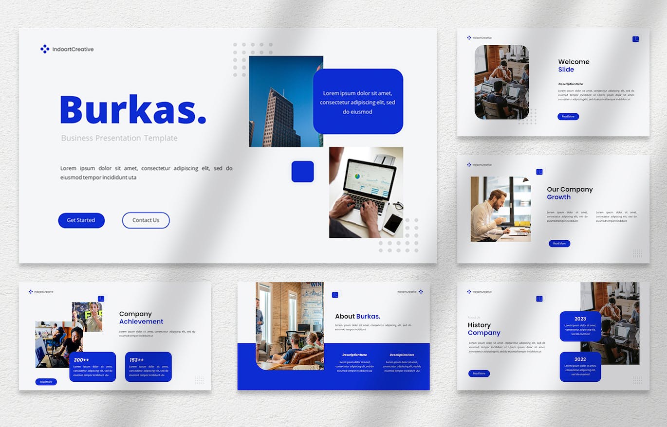 创意机构企业与商业PPT模板 (PPTX)