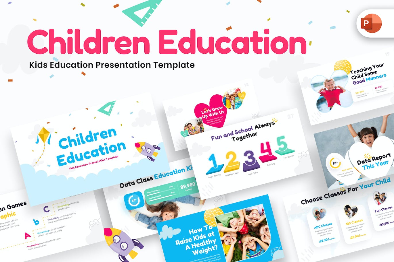 儿童教育 PPT模板 (PPTX)