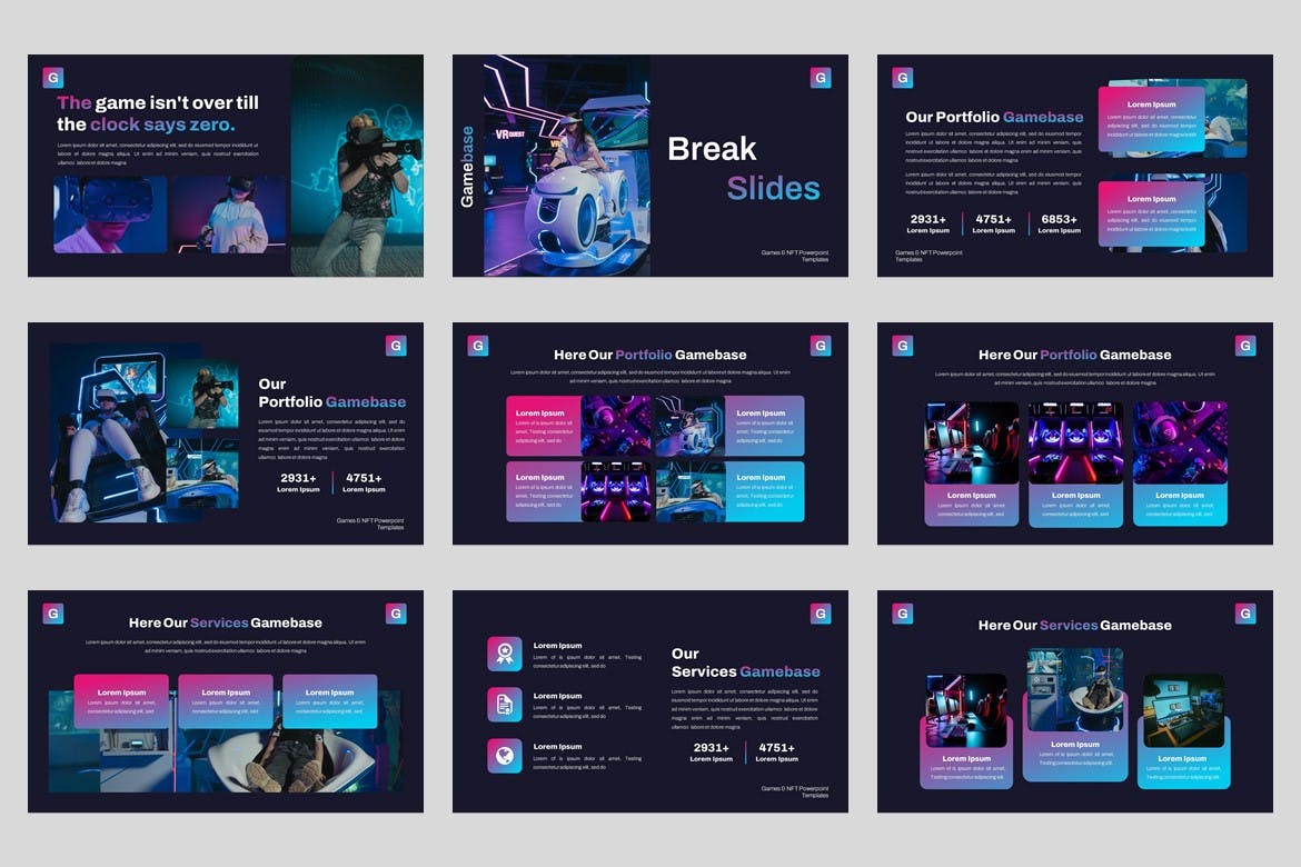 游戏和NFT推广ppt模板 (PPT,PPTX)