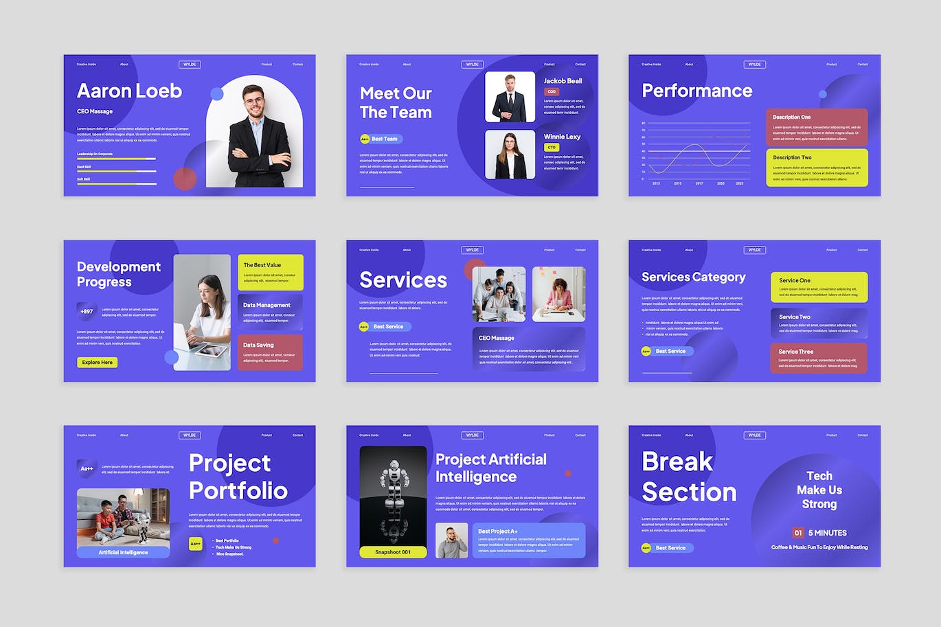 现代商业技术演示PPT模版