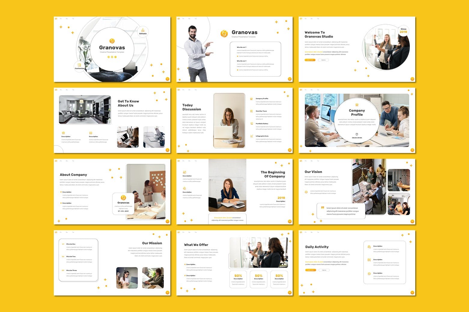 Granovas – 创意精美PPT媒体模板(PPTX)