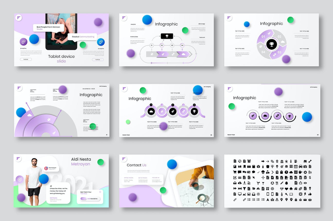 创意机构业务介绍PPT模板 (PPTX)