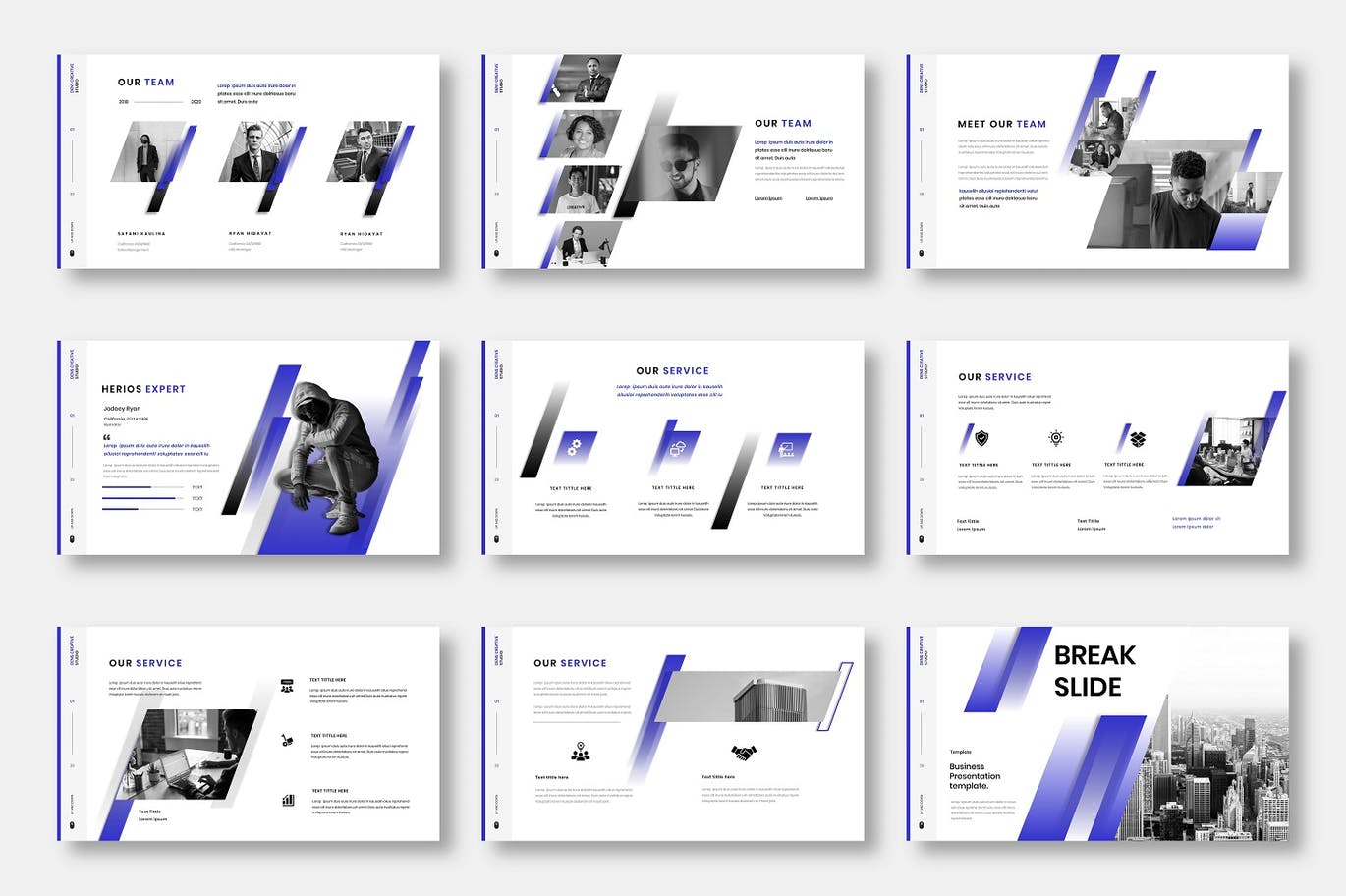 Hurios – 时尚服饰品牌PPT演示模板(PPTX)