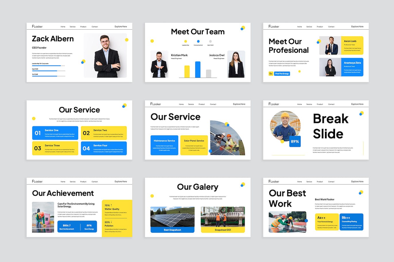 现代太阳能和可再生能源演示PPT模版