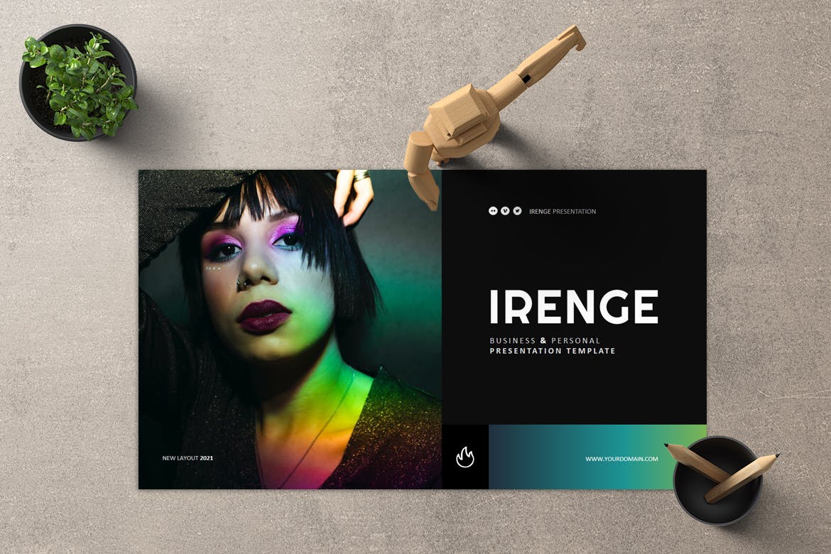 Irenge – 创意艺术幻灯片模板(PPTX,PPT)
